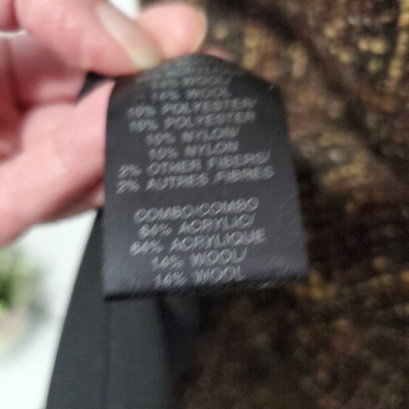 BADGLEY MISCHKA bronze top and wool skirt dress. Size 8 but seems a bit smaller - Picture 12 of 15